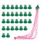 30 Pack Pink and White Confetti Paper Throw Streamers for Baby Shower, Gender Reveal Party, Wedding Reception